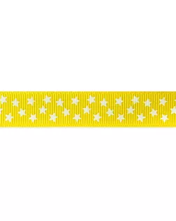 Лента репсовая SAFISA рисунок "Звездочки" ш.1,5см (32 желтый) арт. ГЕЛ-14321-1-ГЕЛ0109341