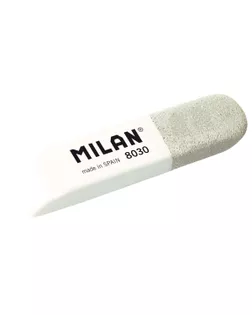 "Milan" Ластик 8030 скошенный комбинированный 6 х 1,4 х 10,7 см 30 шт. CCM8030BG бело-серый арт. ГММ-113319-1-ГММ100075564904