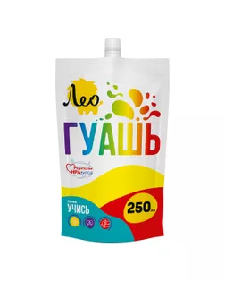 Краска гуашь "Лео" "Учись" группа 1 LGD-250 250 мл 208 желтая темная/ yellow deep арт. ГММ-116897-4-ГММ101263115234