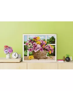 "ФРЕЯ" PNB/PL-164 Набор для раскрашивания по номерам 50 х 40 см "Букет в корзинке" арт. ГММ-116858-1-ГММ102397651124