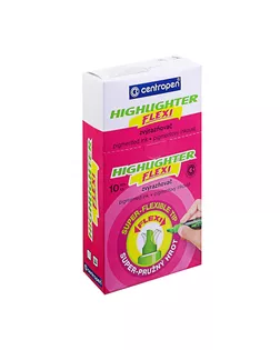 "Centropen" Текстовыделитель HIGHLIGHTER FLEXI - (super-flexible tip) 8542/1 1-5 мм 10 шт. 8542/1 желтый арт. ГММ-115242-3-ГММ102543538514