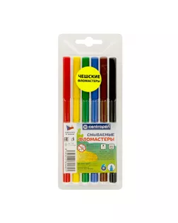 "Centropen" Набор цветных фломастеров WASHABLE TP 7790/6 6 цв 7790/6 арт. ГММ-114423-1-ГММ102701870174
