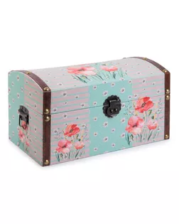 Шкатулка "сундучок" DBK-04 39x21x21 см №017 "Красивые маки" арт. ГММ-4404-8-ГММ102846592514