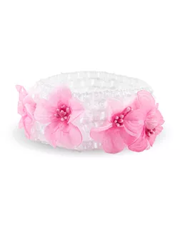 "CHERRY MARY" DV06001 Повязка на голову 5 х 1 шт. №02 белый с розовым арт. ГММ-119687-1-ГММ107269767394