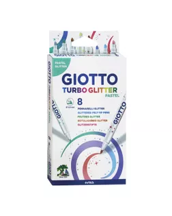 "Giotto" Блестящие фломастеры "Пастельные цвета" с глиттером 8 цв на водной основе F426300 арт. ГММ-114780-1-ГММ108034001294