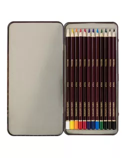 "VISTA-ARTISTA" Fine VFCPM-12 Набор цветных карандашей заточенный 2 х 12 цв. в металлической коробке. арт. ГММ-117134-1-ГММ108558403674