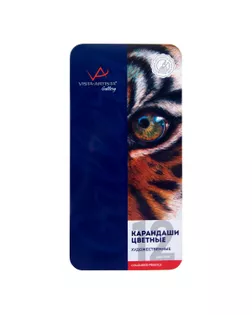 "VISTA-ARTISTA" "Gallery" VGWPM-12 Акварельные карандаши набор заточенный 2 х 12 цв. в металлической коробке. арт. ГММ-116844-1-ГММ108563794214