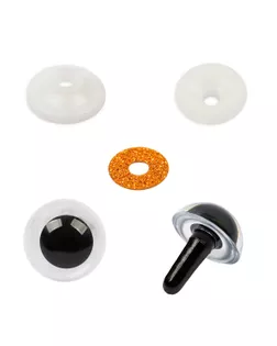 "HobbyBe" PGSB-13F Глаза пластиковые с блестящей вставкой d 13 мм 50 шт. под золото арт. ГММ-113414-4-ГММ111263792214