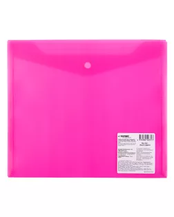 "Expert Complete" Trend NEON Папка-конверт для тетрадей с кнопкой A5+ 180 мкм волокно 20 шт. розовый EC211130213 арт. ГММ-115550-2-ГММ115740855734