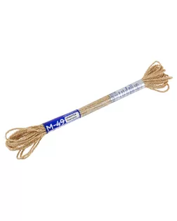 Нитки для вышивания мулине NM металлик 100% полиэстер 12 x 6 м M-49 бежевый/золотистый арт. ГММ-118065-2-ГММ124117312734