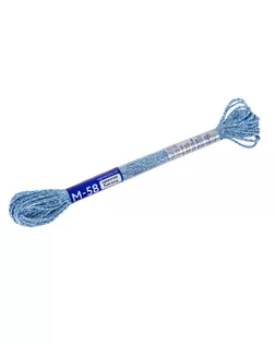 Нитки для вышивания мулине NM металлик 100% полиэстер 12 x 6 м M-58 белый/фиолетовый арт. ГММ-118065-11-ГММ124117571094