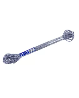 Нитки для вышивания мулине NM металлик 100% полиэстер 12 x 6 м M-57 белый/голубой арт. ГММ-118065-13-ГММ124117599744