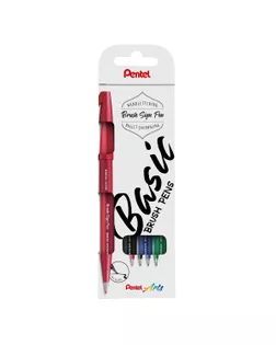 "Pentel" Набор Brush Pen в картоне, 4 цвета от 0.2 мм 4 цв. кисть SES15-4 арт. ГММ-116525-1-ГММ124726351164