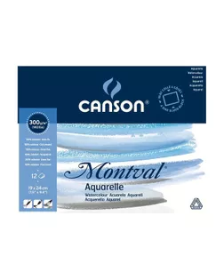"Canson" Альбом для акварели 300 г/м2 19 х 24 см склейка с четырех сторон 12 л. C200006533 арт. ГММ-117829-1-ГММ124958657884
