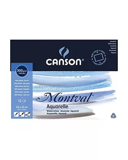 "Canson" Альбом для акварели 300 г/м2 24 х 32 см склейка с четырех сторон 12 л. C200006544 арт. ГММ-117830-1-ГММ124959339604