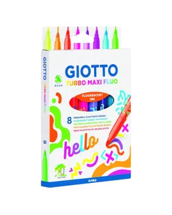 "Giotto" Набор фломастеров TURBO MAXI FIUO утолщенные 8 цв F453800 арт. ГММ-117779-1-ГММ125219422844