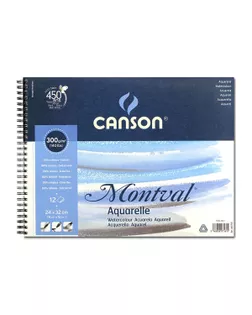 "Canson" Альбом для акварели 300 г/м2 24 х 32 см на спирали 12 л. C200807161 арт. ГММ-117838-1-ГММ125415774464