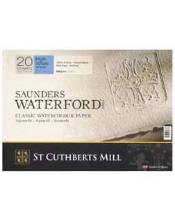 "St. Cuthberts Mill" Альбом для акварели CP 300 г/м2 23 х 31 см склейка с одной стороны 20 л. T46330051011C среднезернистая арт. ГММ-117864-2-ГММ125644199244