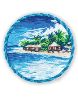 Набор для вышивания "PANNA" "Живая картина" JK-2298 "Брошь. Море" 5.5 х 5.5 см арт. ГММ-118776-1-ГММ126392714604