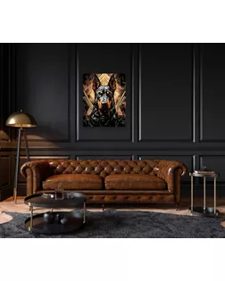 "ФРЕЯ" PNB/PLPT-269 Набор для раскрашивания по номерам ( с поталью ) 50 х 40 см "Доберман в золоте" арт. ГММ-117438-1-ГММ129852590774