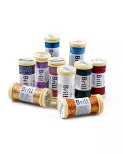 Нитки для вышивания "Brill" мулине М металлик 100% полиэстер 5 x 50 м M-127 голубой/яр.розовый арт. ГММ-117367-10-ГММ130302147534