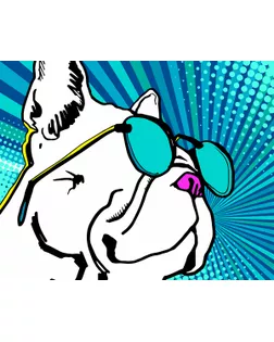 "ФРЕЯ" PNB/C3 Холст для раскрашивания по номерам 40 х 30 см СК/Распродажа №44 "Бульдог на стиле. Поп-арт" арт. ГММ-113593-37-ГММ130746509574