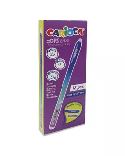 "Carioca" Ручка стираемая гелевая "OOPS Easy" 43500/02 d 0.7 мм 1 мм 12 шт. 43500/02 цвет чернил: синий арт. ГММ-117452-1-ГММ132353841694