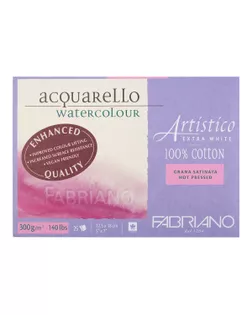 "Fabriano" Альбом-склейка для акварели Fabriano "Artistico Extra White" Сатин 300 г/м2 12 х 18 см лист 25 л. 19301218 арт. ГММ-118155-1-ГММ133932239464