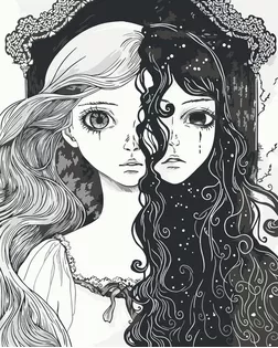 "ФРЕЯ" PNB/PL-353 Набор для раскрашивания по номерам 50 х 40 см "Две противоположности" арт. ГММ-119294-1-ГММ135875668284