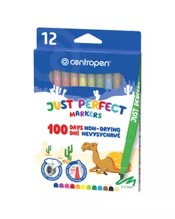 "Centropen" Набор цветных фломастеров JUST PERFECT– DRY SAFE 2510/12 12 цв 2510/12 арт. ГММ-118197-1-ГММ135893894114