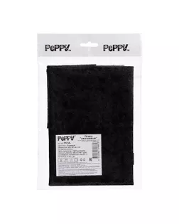 "PEPPY" Плюш "винтажный" PCVL ФАСОВКА 48 x 48 см 250 г/кв.м ± 5 100% полиэстер 10 черный арт. ГММ-117690-2-ГММ136197918614