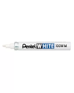 "Pentel" Маркер перманентный White, белый 3.9 мм пулевидный 1 шт. X100WM промышленный белый арт. ГММ-117736-1-ГММ136910583664