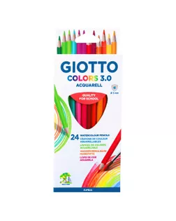 "Giotto" Карандаши цветные акварельные деревянные трехгранные заточенный 24 цв. F277200 арт. ГММ-118298-1-ГММ137811116204
