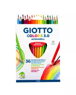 "Giotto" Карандаши цветные акварельные деревянные трехгранные заточенный 36 цв. F277300 арт. ГММ-118299-1-ГММ137811161954