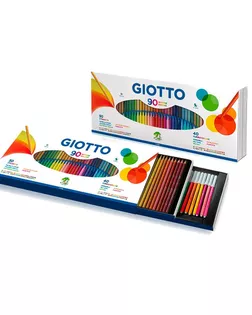 "Giotto" Набор деревянных карандашей STILNOVO пастель 50 цветов и фломастеров TURBO COLOR 40 цветов заточенный 50 цв. F25750000 арт. ГММ-118314-1-ГММ137904388644
