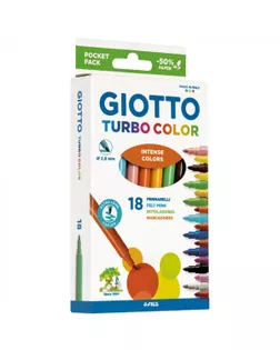 "Giotto" Фломастеры TURBO COLOR с европодвесом 18 цв F73400 арт. ГММ-118322-1-ГММ137924921904