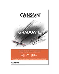 "Canson" Альбом для набросков "Graduate Sketching" 96 г/м2 A3 29.7 х 42 см склейка с одной стороны 40 л. С400110363 арт. ГММ-118483-1-ГММ137952737994