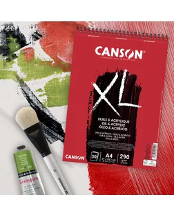 "Canson" Блокнот XL Oil and Acrylic 290 г/м2 A4 21 х 29.7 см на спирали 30 л. C400110401 арт. ГММ-118487-1-ГММ137955645544