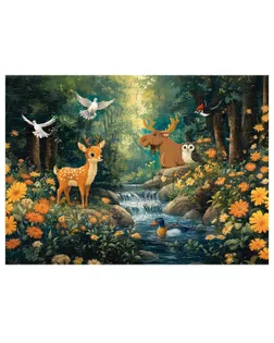 "ФРЕЯ" Пазл 120 элемент. PZL-120/01 В лесу арт. ГММ-119674-6-ГММ140109202154