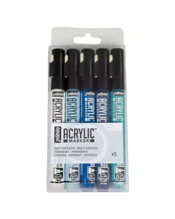 "PEBEO" Набор акриловых маркеров с круглым наконечником 5 цв. 201213 арт. ГММ-119630-1-ГММ140295751254