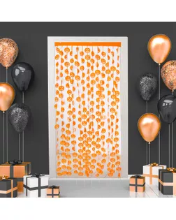 "BOOMZEE" GBZ-14 Занавес Дождик 02_оранжевые тыквы арт. ГММ-119410-2-ГММ140300282234