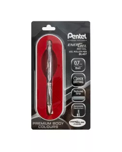 "Pentel" Ручка гелевая Energel Metal d 0.7 мм BL407CA TB цвет чернил: синий арт. ГММ-119389-2-ГММ140457443974