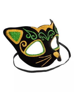 "BOOMZEE" PBZ-90 Маска карнавальная 01_зеленая кошка арт. ГММ-119859-1-ГММ140845898194