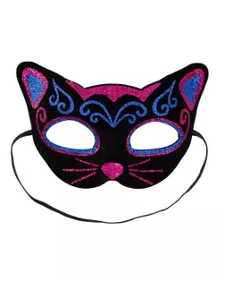 "BOOMZEE" PBZ-90 Маска карнавальная 02_фиолетовая кошка арт. ГММ-119859-2-ГММ140845912654