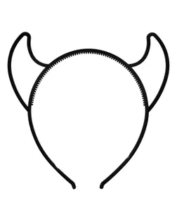 "BOOMZEE" PBZ-97 Ободок карнавальный 02_дьявольские рожки_черный бархат арт. ГММ-119861-2-ГММ140846843044