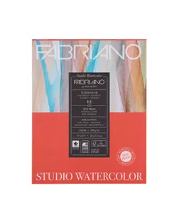 "Fabriano" Альбом для акварели "Watercolour Studio" 300 г/м2 28 х 35.6 см склейка с одной стороны 12 л. 19123003 мелкозернистая арт. ГММ-118173-1-ГММ140949863104