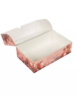 "S-CHIEF" CBC-032 Коробка с окном под зефир 25 x 15 x 7 см №1 Новогодний блеск арт. ГММ-119342-1-ГММ142024685494