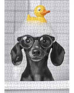 "ФРЕЯ" Пазл 500 деталей 32.5 x 47.5 см PZL-500/81 Купание черной таксы арт. ГММ-100651-79-ГММ143135772044