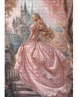 "ФРЕЯ" Пазл 500 деталей 32.5 x 47.5 см PZL-500/90 Принцесса в розовом платье арт. ГММ-100651-73-ГММ143136138564