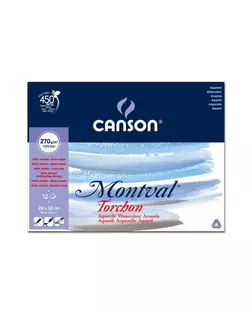 "Canson" Альбом для акварели 270 г/м2 24 х 32 см склейка с одной стороны 12 л. снежное зерно C200807324 крупнозернистая арт. ГММ-117173-1-ГММ014329451252